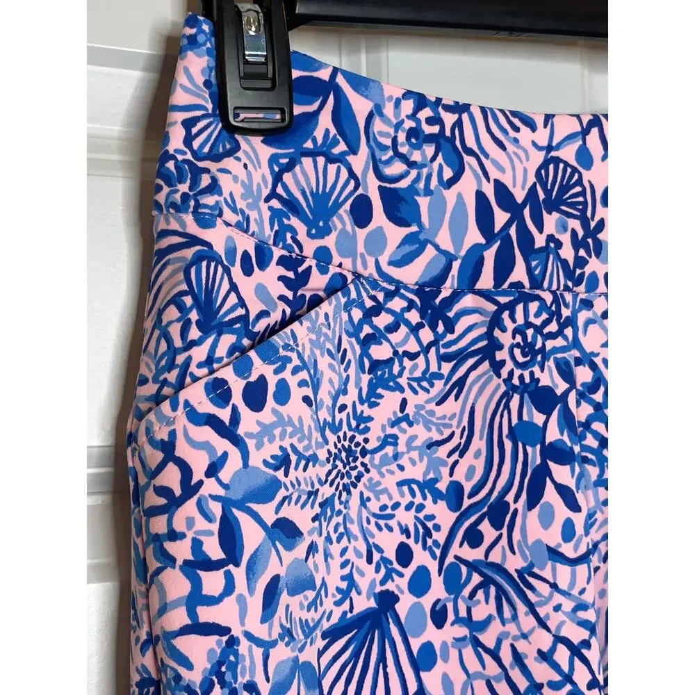 Lilly Pulitzer Luxletic Reid Short‎ Pink Blue Print NWT Size 00